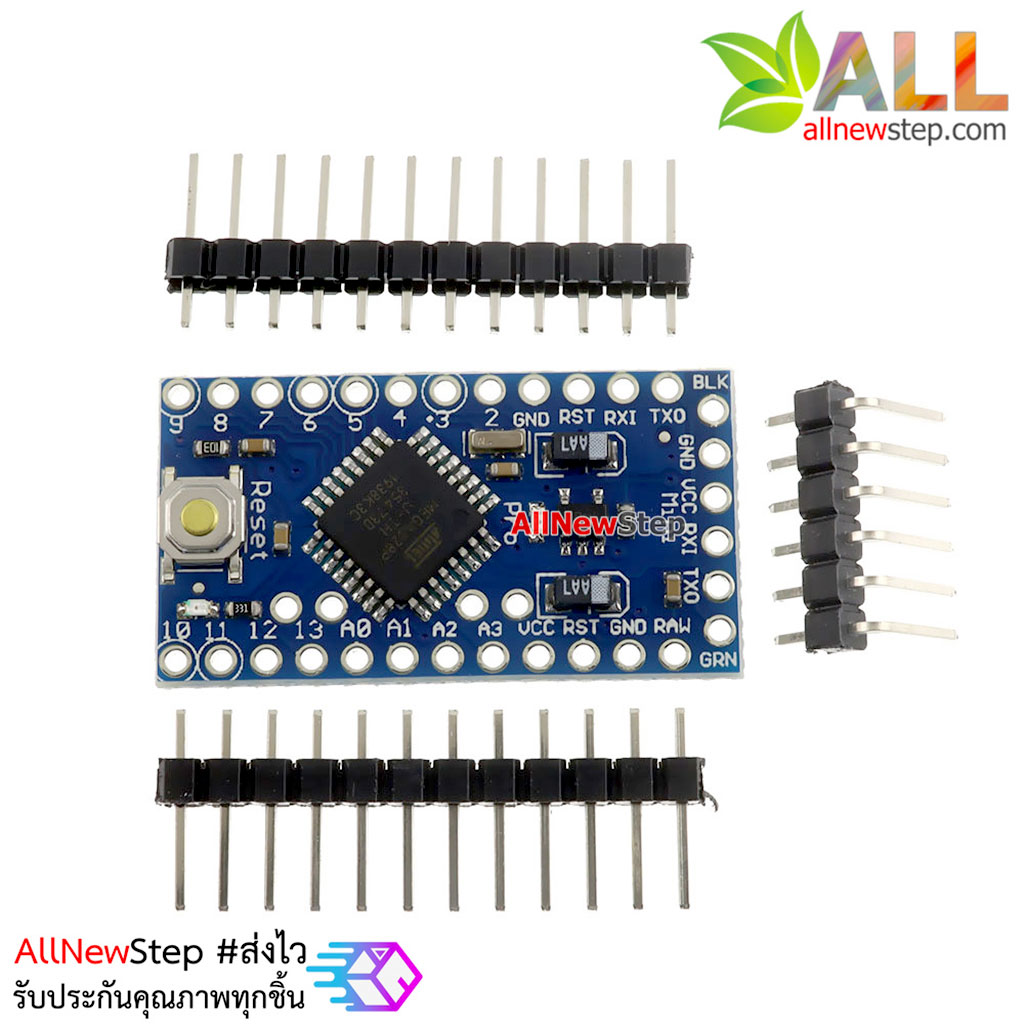บอร์ด Pro Mini 328 - 5V/16MHz พร้อม Pin Header pro mini 5V (Arduino-Compatible)