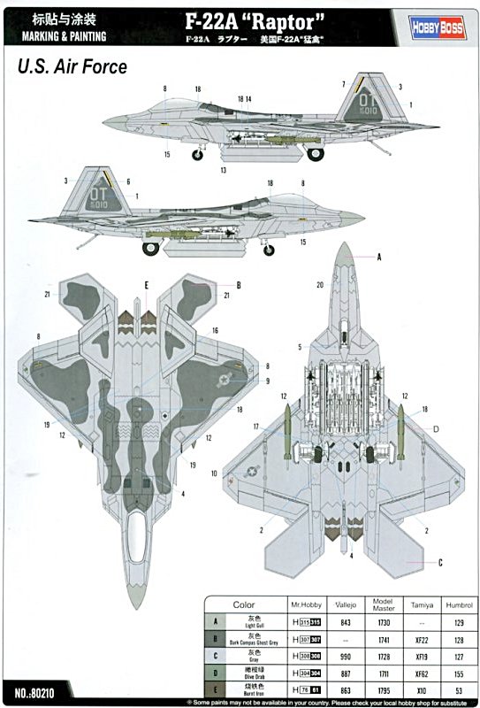 1/72 F-22A Raptor
