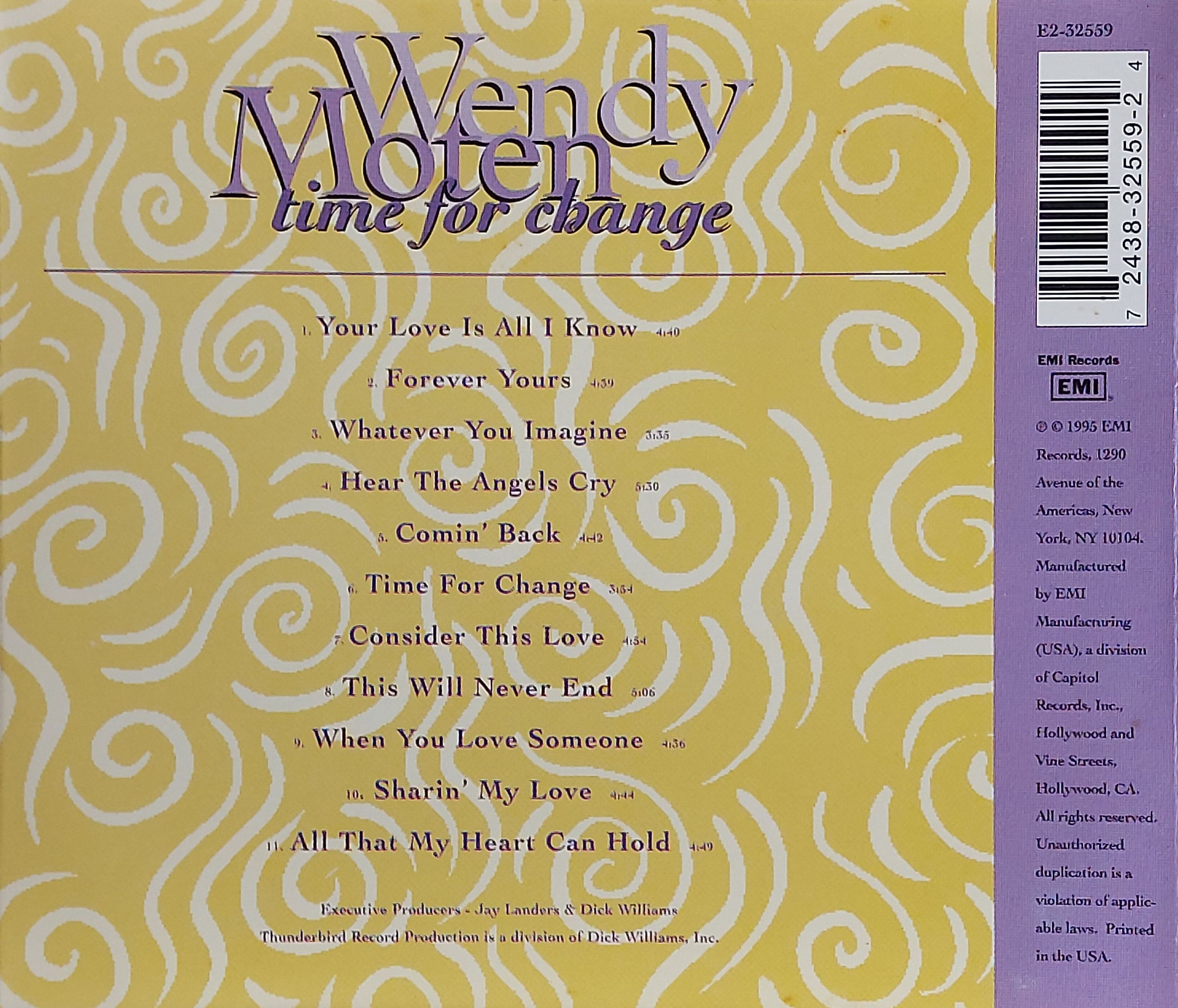 Used CD,Wendy Moten - Time for Change (B)(1995)(USA)