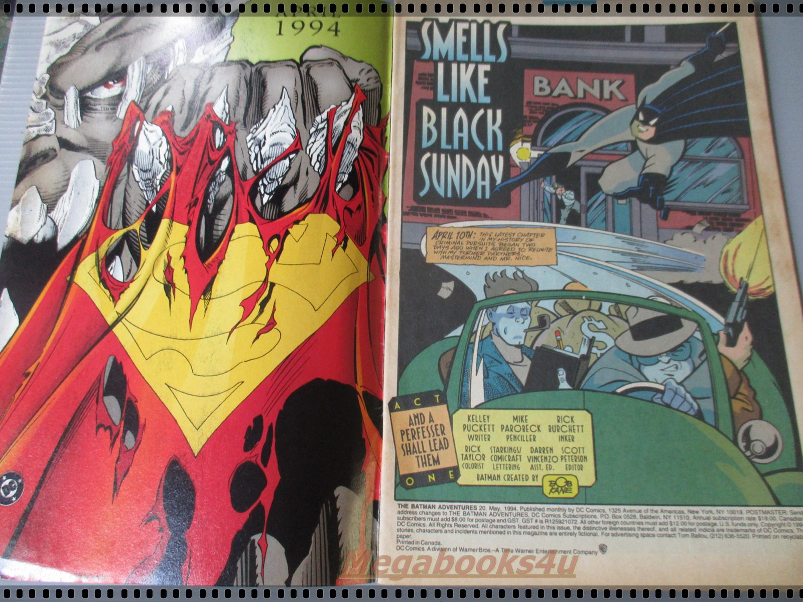 การ์ตูน DC comics การ์ตูนภาษาอังกฤษ แบทแมน BATMAN ฉบับที่ 020 ปี2537 ตอน SMELLS LIKE BLACK SUNDAY