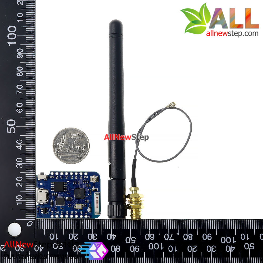 WeMos D1 Pro Mini Pro 16M bytes Flash ESP8266 หน่วยความจำ 16MB พร้อมสายอากาศ 2.4g