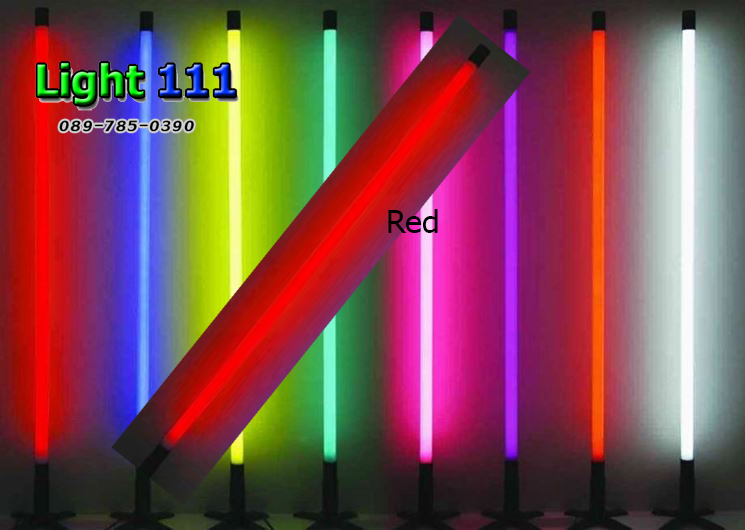 ไฟงานวัด LED สีแดง (ไฟนิ่งไม่กระพริบ), หลอด T8 สี