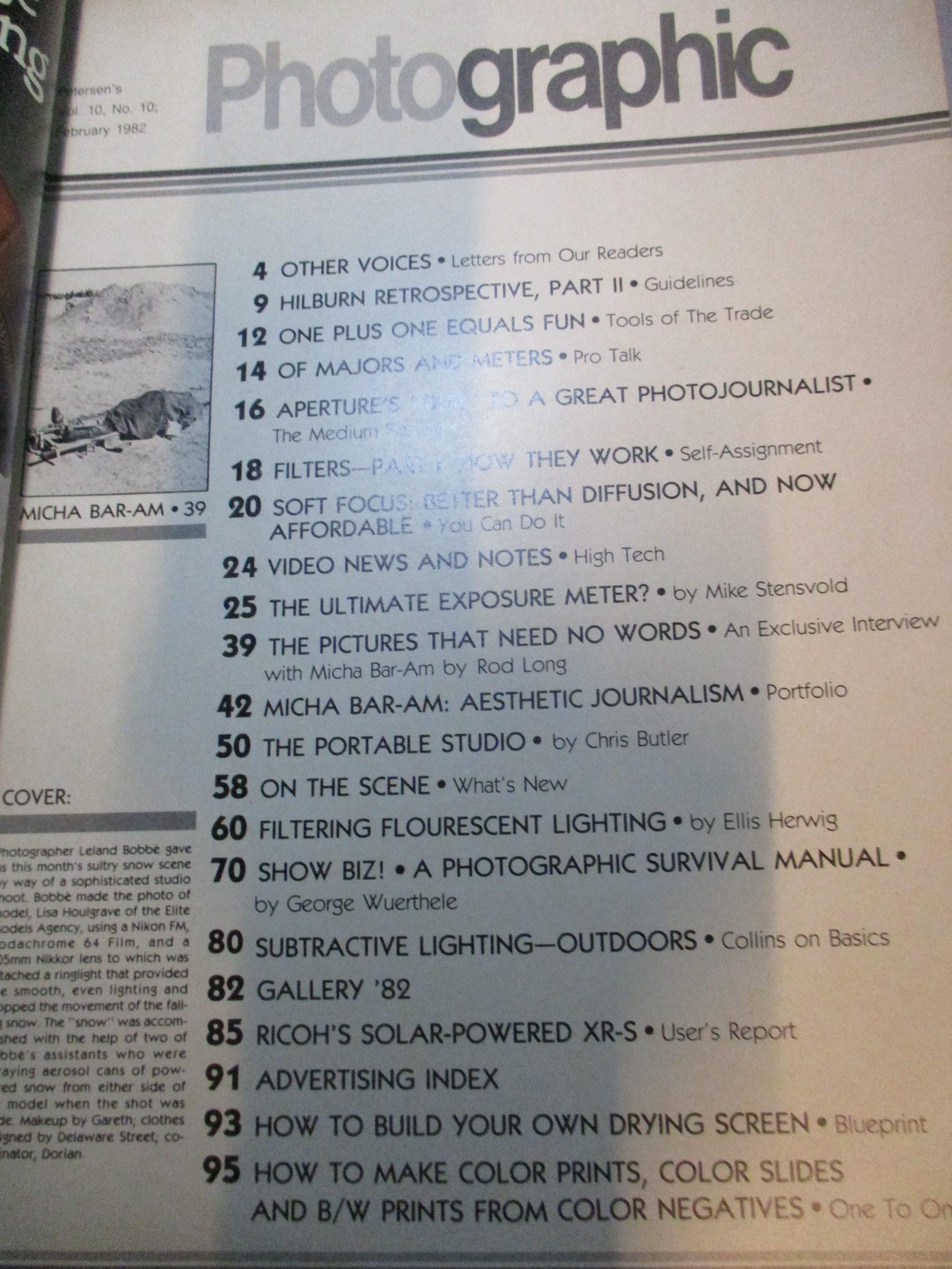 นิตยสารกล้องและการถ่ายภาพ PHOTOGRAPHIC ฉบับเดือน FEB 1982