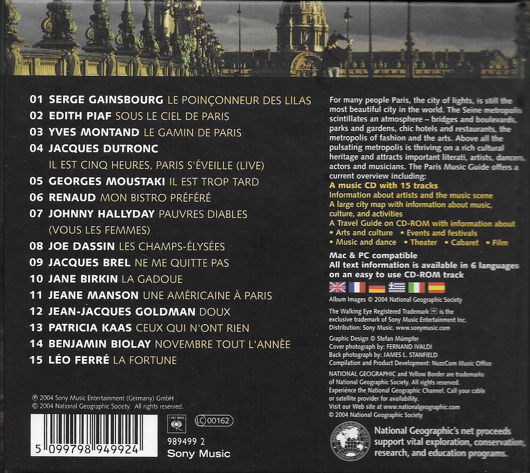 CD,National Geographic - Music Guide Paris (Various Artists)(2004)(Germany)