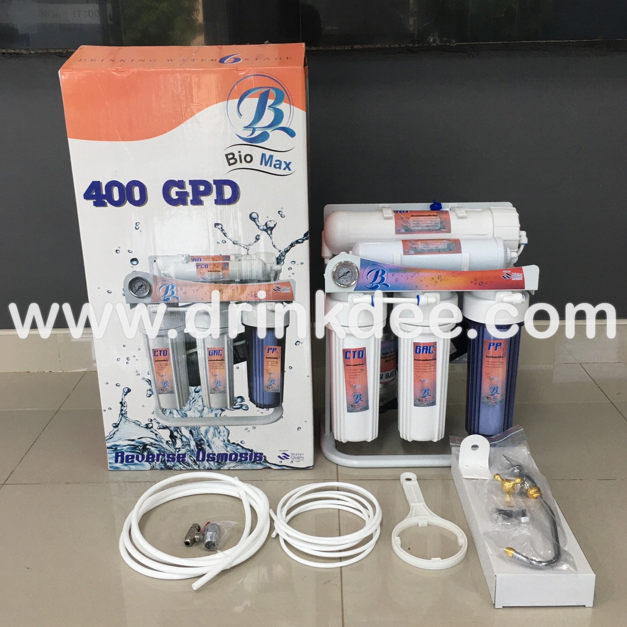 เครื่องกรองน้ำ 5 ขั้นตอน RO. 400GPD