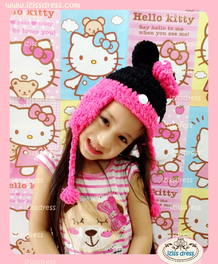 ***พร้อมส่ง***หมวกไหมขนแกะรูปมินนี่ชมพูอ่อน เหมาะสำหรับเด็กแรกเกิด- 5 ปีขึ้นค่ะ