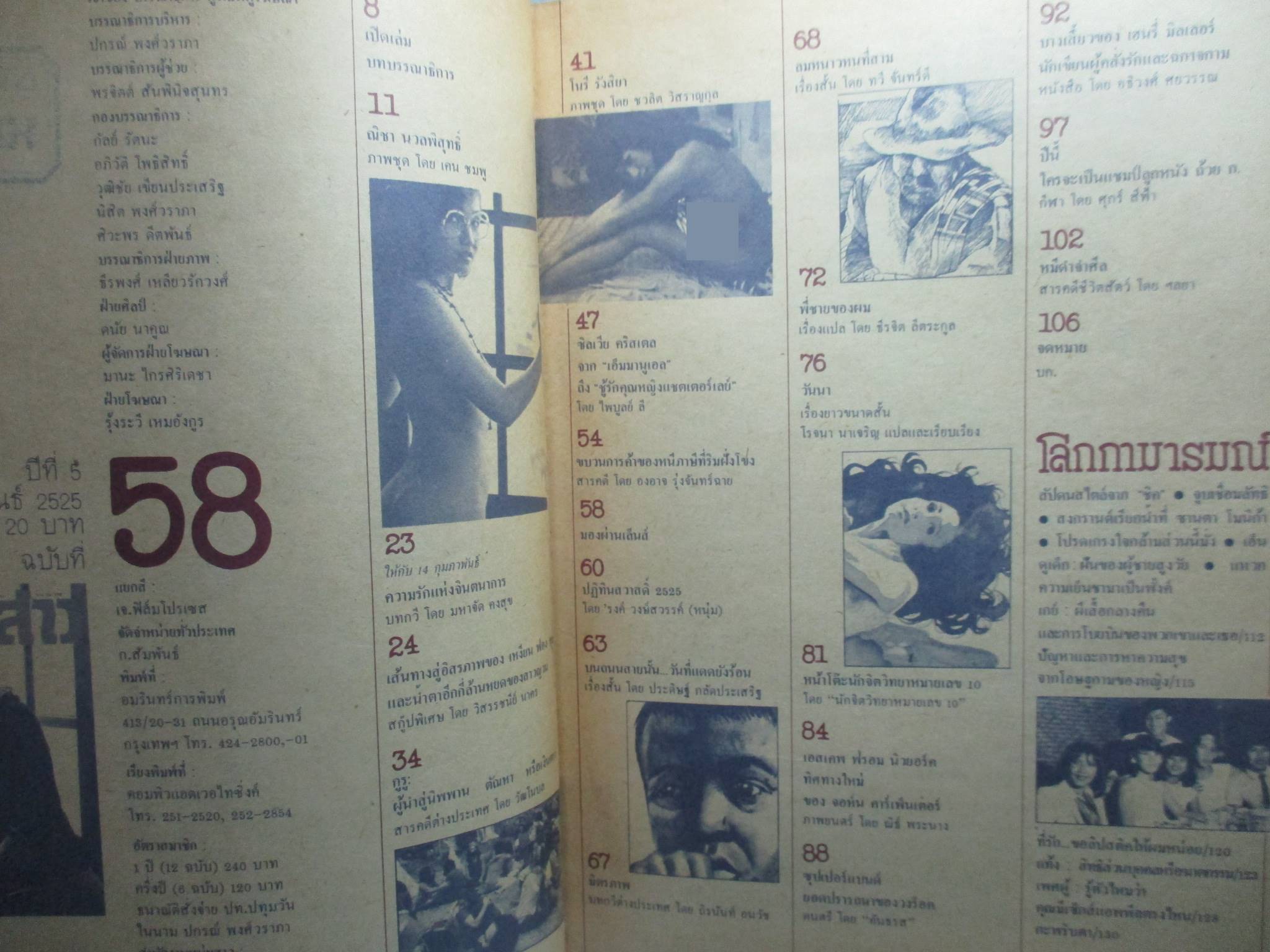 นิตยสารหนุ่มสาว ฉบับ058 ปี2525 อ่าน รงค์ วงษ์สวรรค์,ของหนีภาษีที่ฝั่งโขง