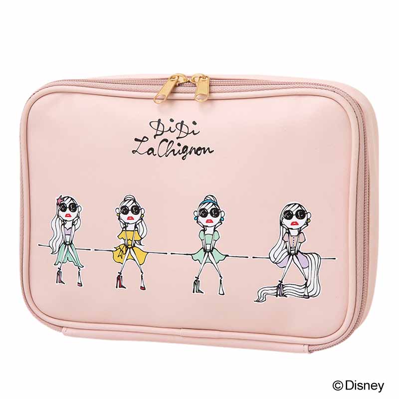 🟢พร้อมส่ง Disney Princess Multi pouch book produced by DAICHI MIURA กระเป๋าเครื่องสำอางสีหวาน