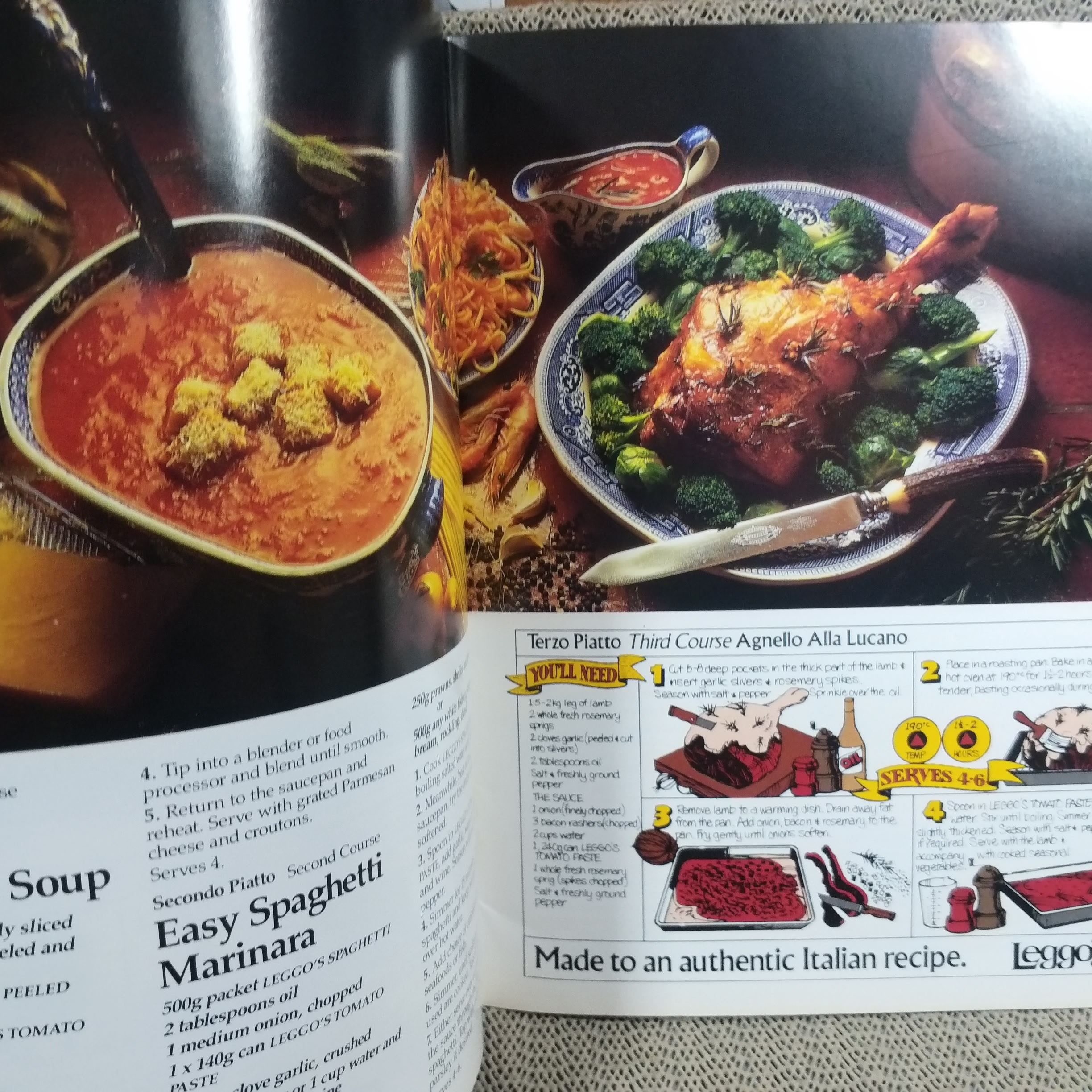 ตำรับกับข้าวอาหารอิตาลี COOK ITALIAN WITH LEGGO'S / สภาพ 90 %