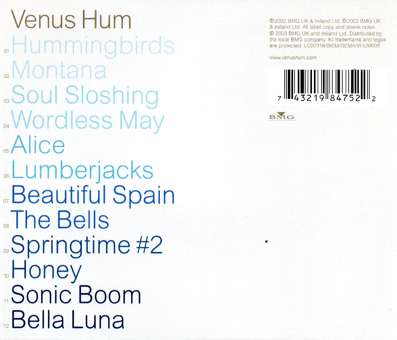 CD,Venus Hum - Big Beautiful Sky (2003)