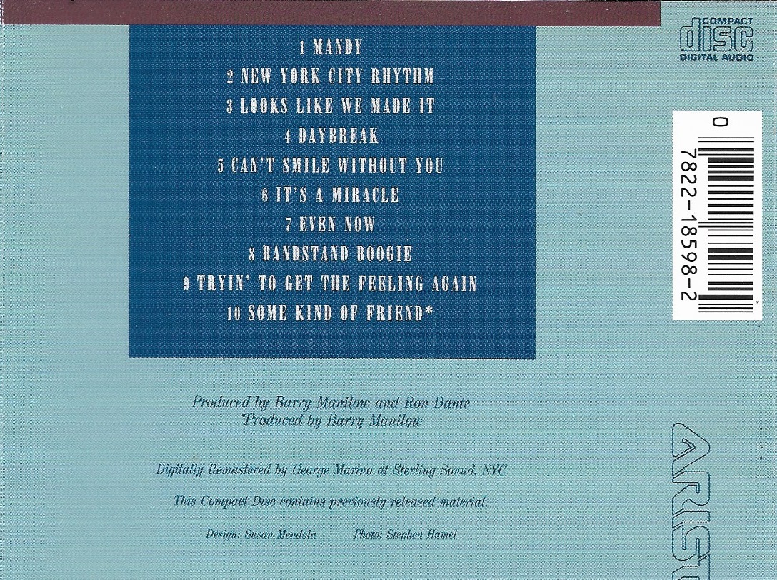 Used CD,Barry Manilow - Greatest Hits, Vol. 1 (B)(1989)