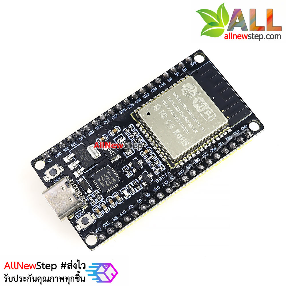 บอร์ด ESP32 NodeMCU Goouuu ESP32 DEVKIT Wi-Fi and Bluetooth แบบ 38 ขา หัวแบบ usb type-c