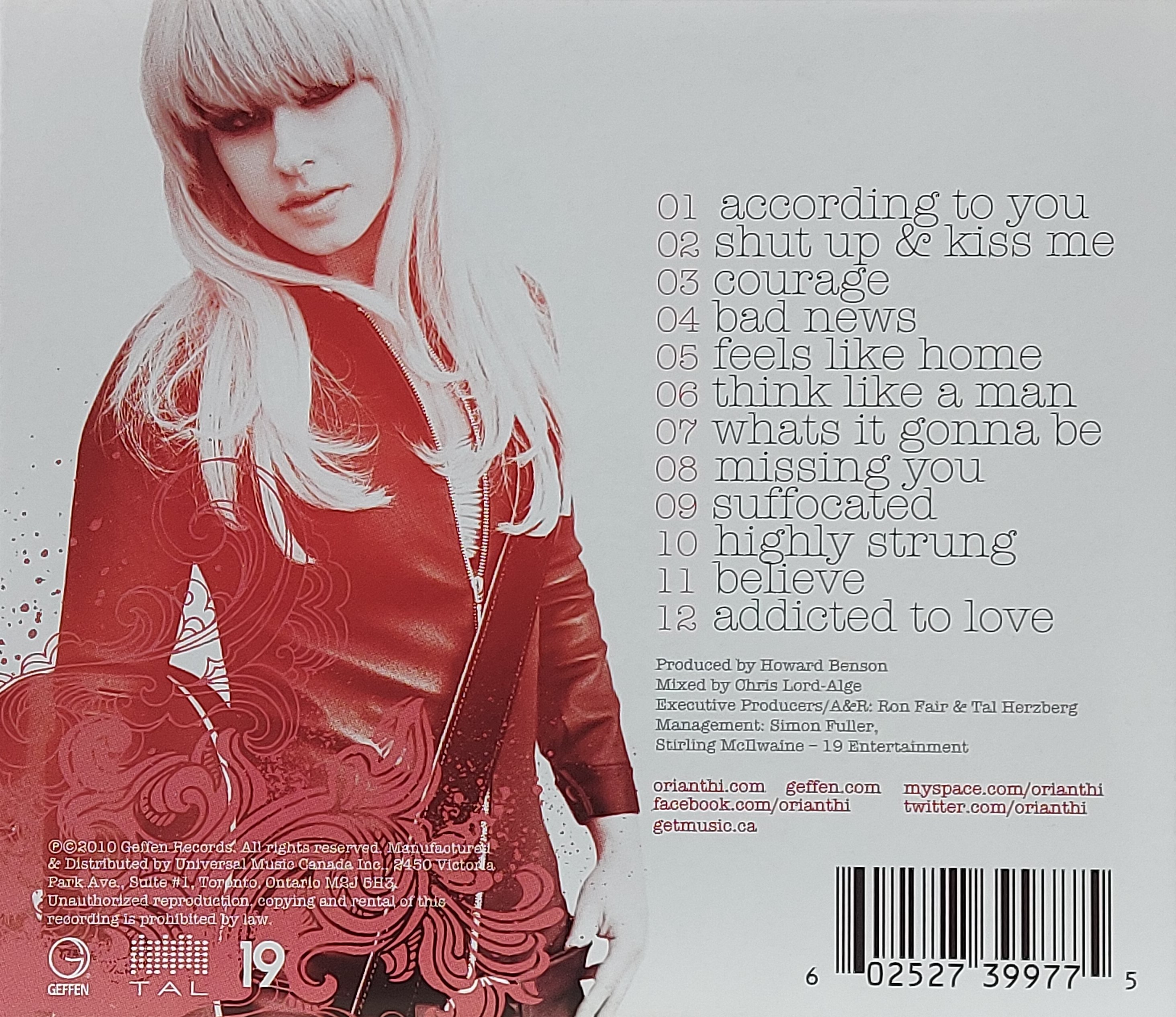 CD,Orianthi - Believe (2010)(Canada)