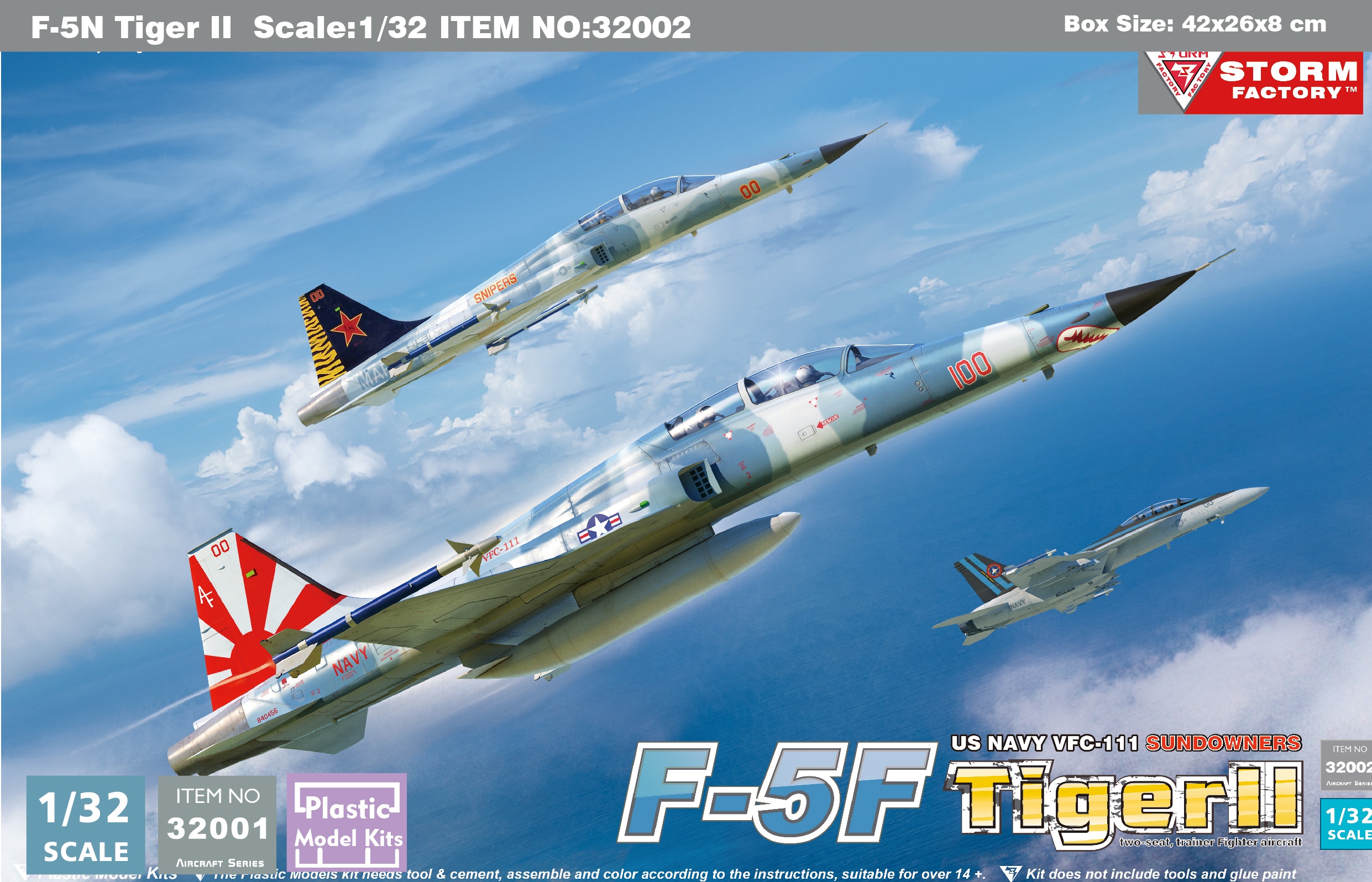 1/32 F-5F Tiger II Two-seat Trainer US Navy VFC-111 & USMC VMFT-401