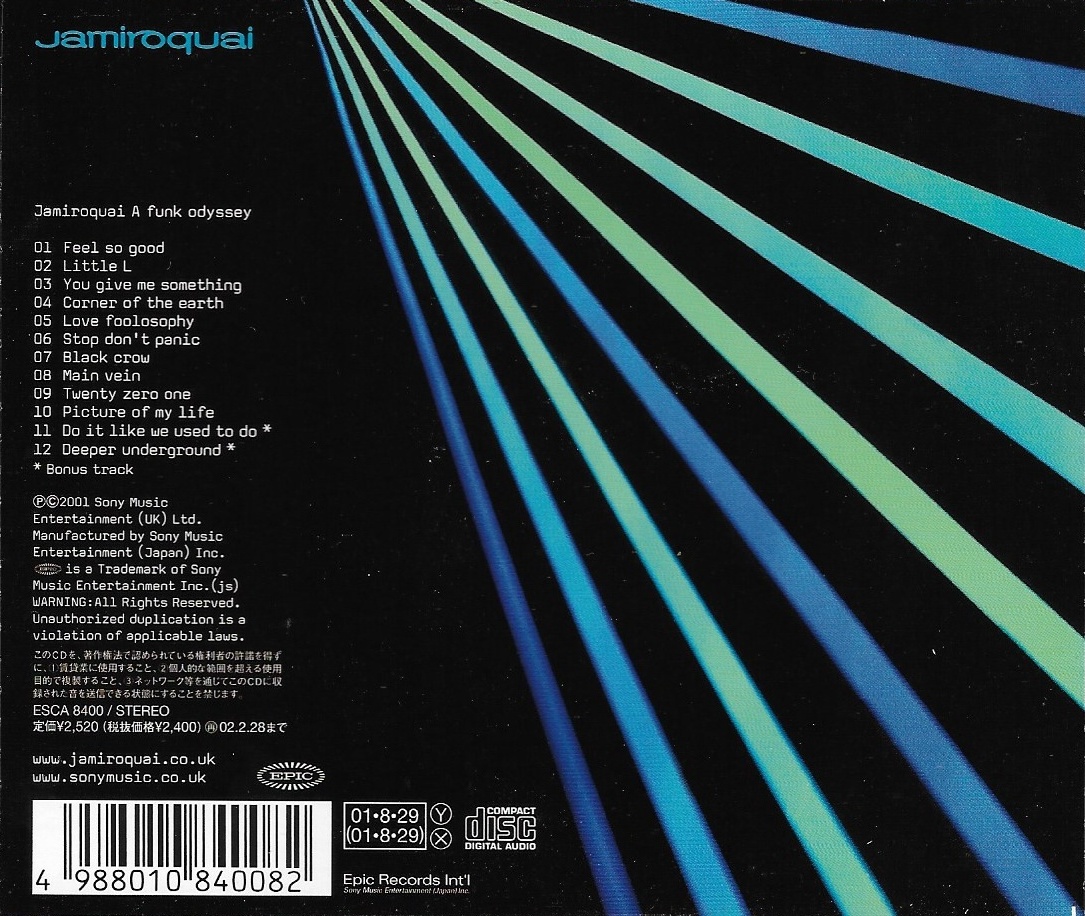 Used CD,Jamiroquai - A Funk Odyssey (A)(2001)(Japan)