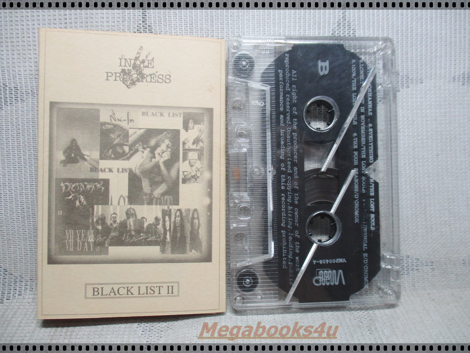 ขายเทปเพลงเก่า อัลบั้มรวมศิลปิน indie progress black list พราย ปฐมพร, ซีเปีย,