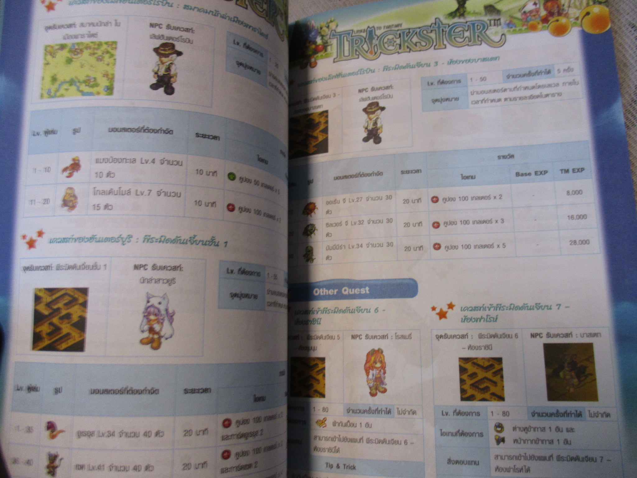 คู่มือเฉลยเกมส์ TRICKSTER QUEST BOOK ฉบับรวมเควสท์