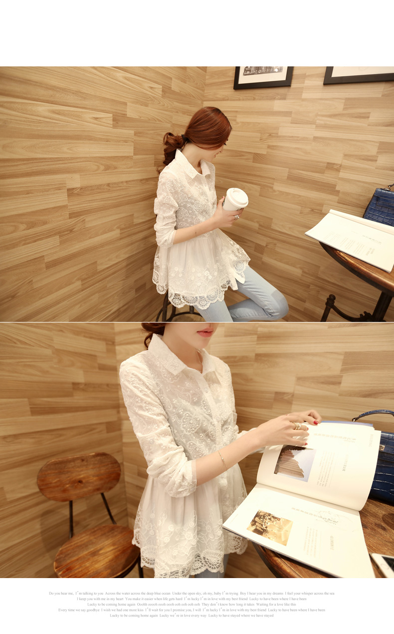 **หมดค่ะ**เสื้อลูกไม้ลายนูนใบไม้ช่วงอกแขนกึ่งยาวสีขาว ดีเทลฉลุลายวงกลมช่วงปลาย เนื้อผ้านูนสวยเนื้อนิ่ม สวยคุณภาพดีเหมือนแบบค่ะ