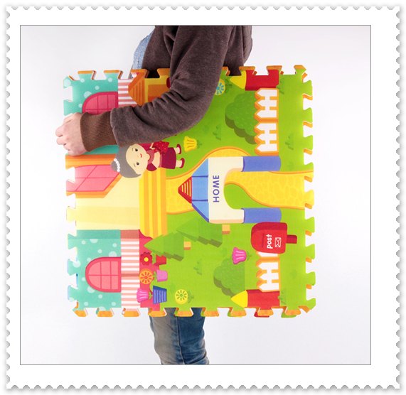 แผ่นรองคลานแบบจิ๊กซอว์ หนา 2 ซม 1 ชุด 6 แผ่น