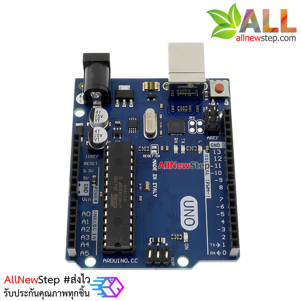 UNO R3 พร้อมสาย USB บอร์ดทดลอง Arduino รุ่น Uno R3