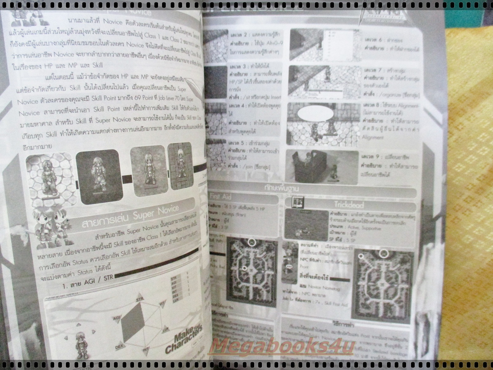 หนังสือคู่มือเกมส์ RO UMBALA SUPER NOVICE TECHNIC ตำหนิมีรอยมีดตัดยาวที่หน้าปก ตามรูป