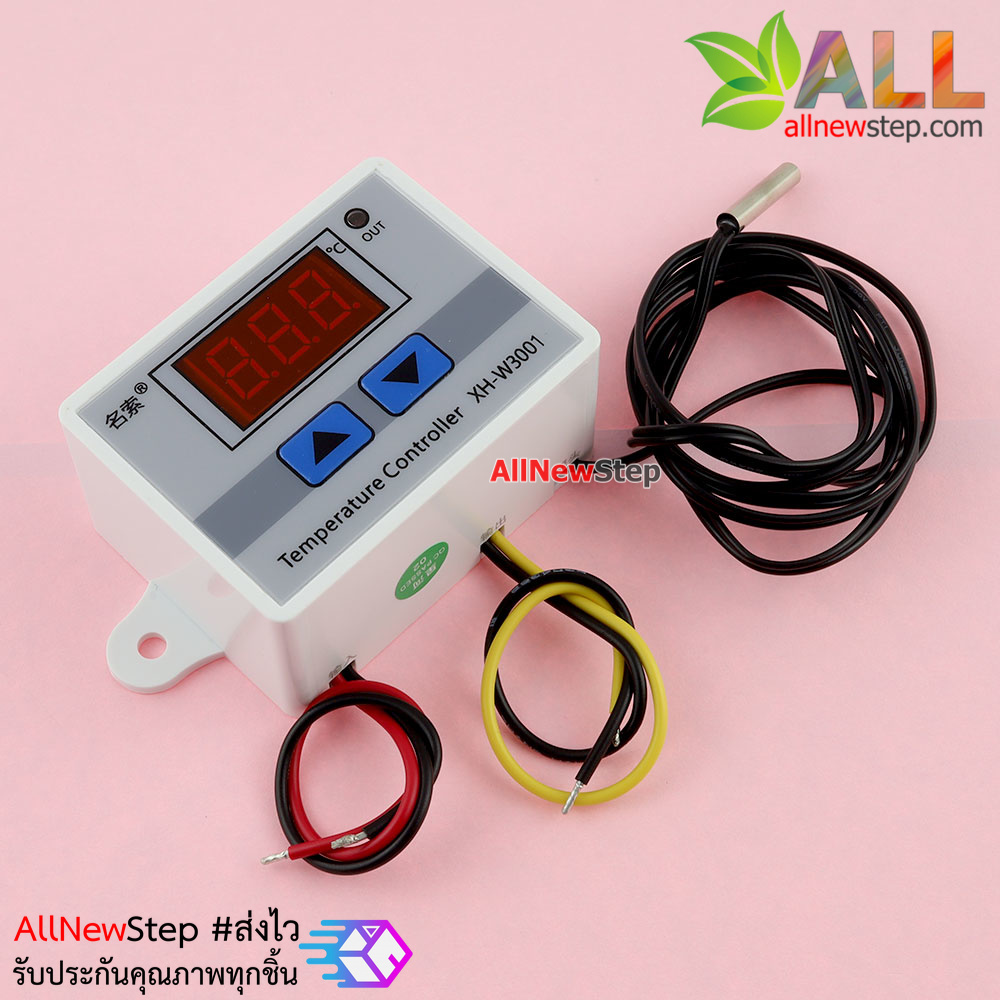 Digital Temperature Controller Thermostat Switch Probe 220V 1500W XH-W3001 เครื่องควบคุมอุณหภูมิ รุ่น HX-W3001 220V