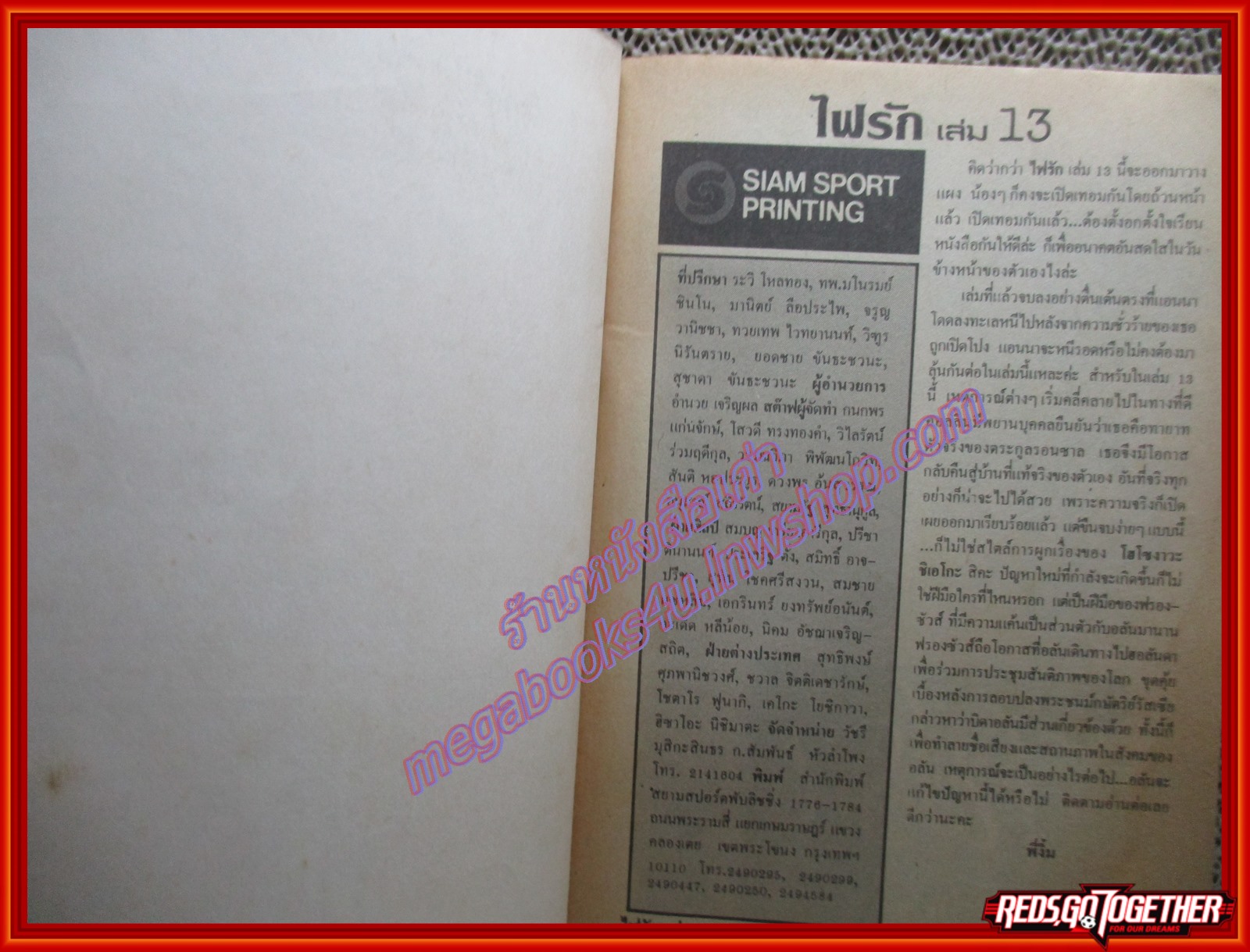 การ์ตูนบ้าน ไฟรัก เล่ม13 โดย โฮโชคาวะ จิเอโกะ สนพ.สยามฯ (17เล่มจบ)