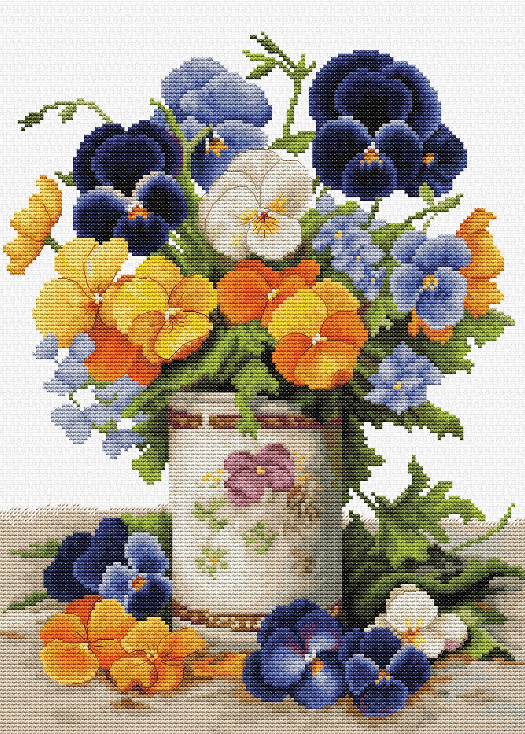 Luca-S ชุดปักครอสติช Pansies Bouquet
