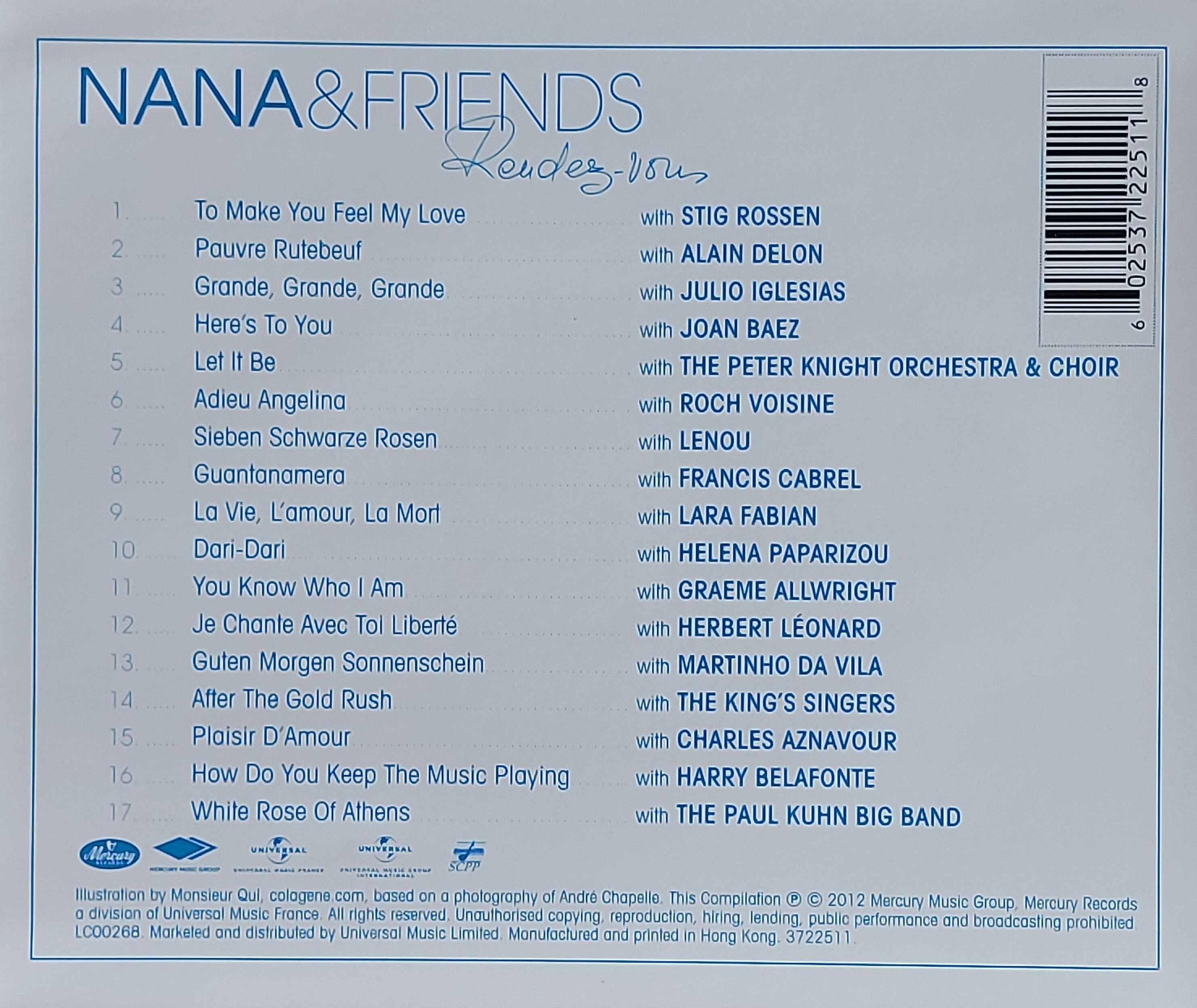 Used CD,Nana Mouskouri - Nana & Friends Rendez-Vous (A)(2012)(Hong Kong)