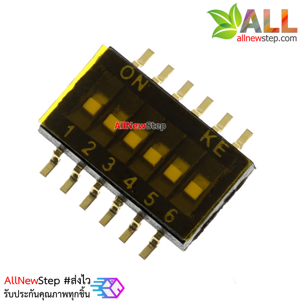 สวิตช์แบบ DIP switch SMD toggle pitch 1.27MM 6P แบบ 6 ขา