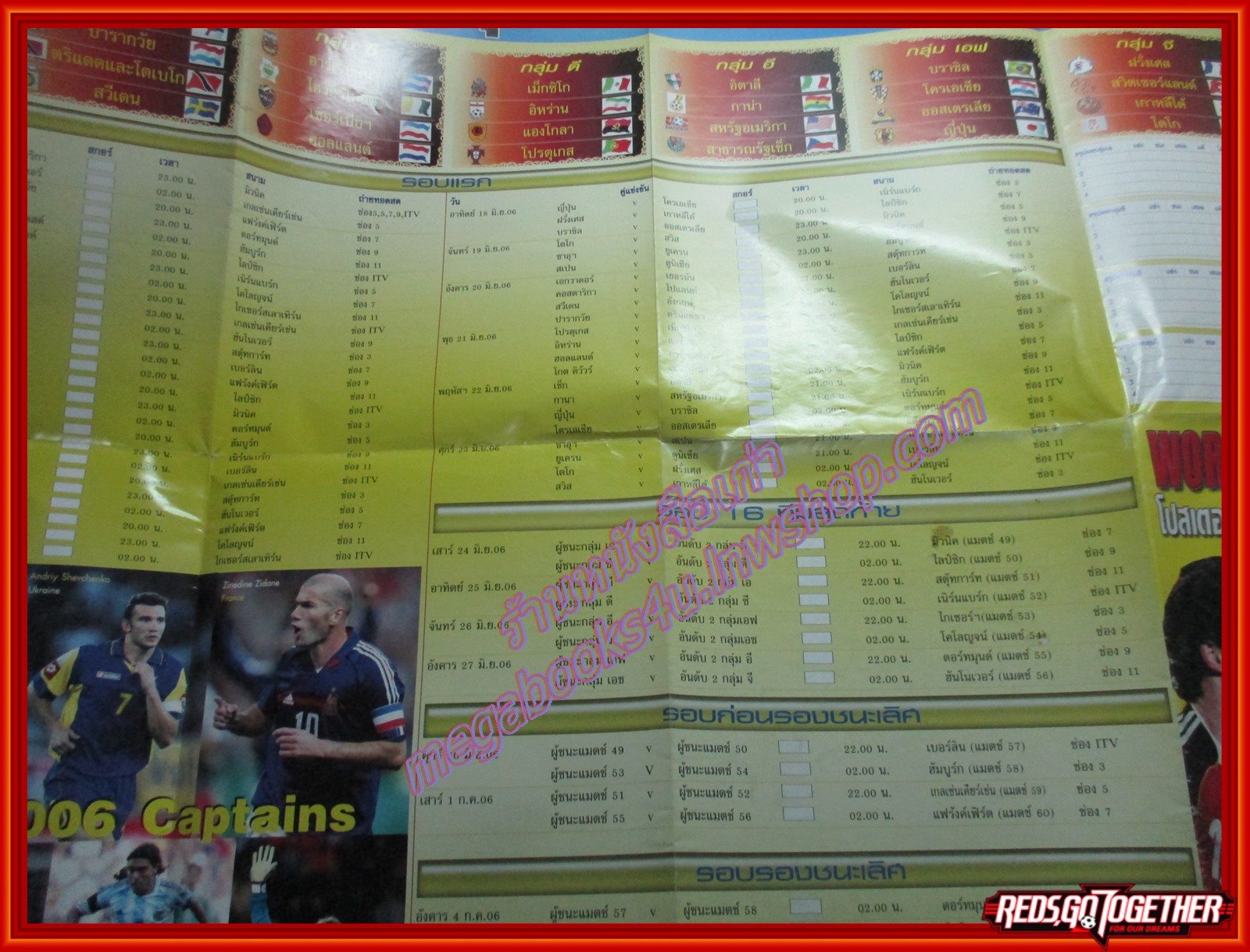 โปสเตอร์โปรแกรมฟุตบอลโลก WORLD CUP 2006