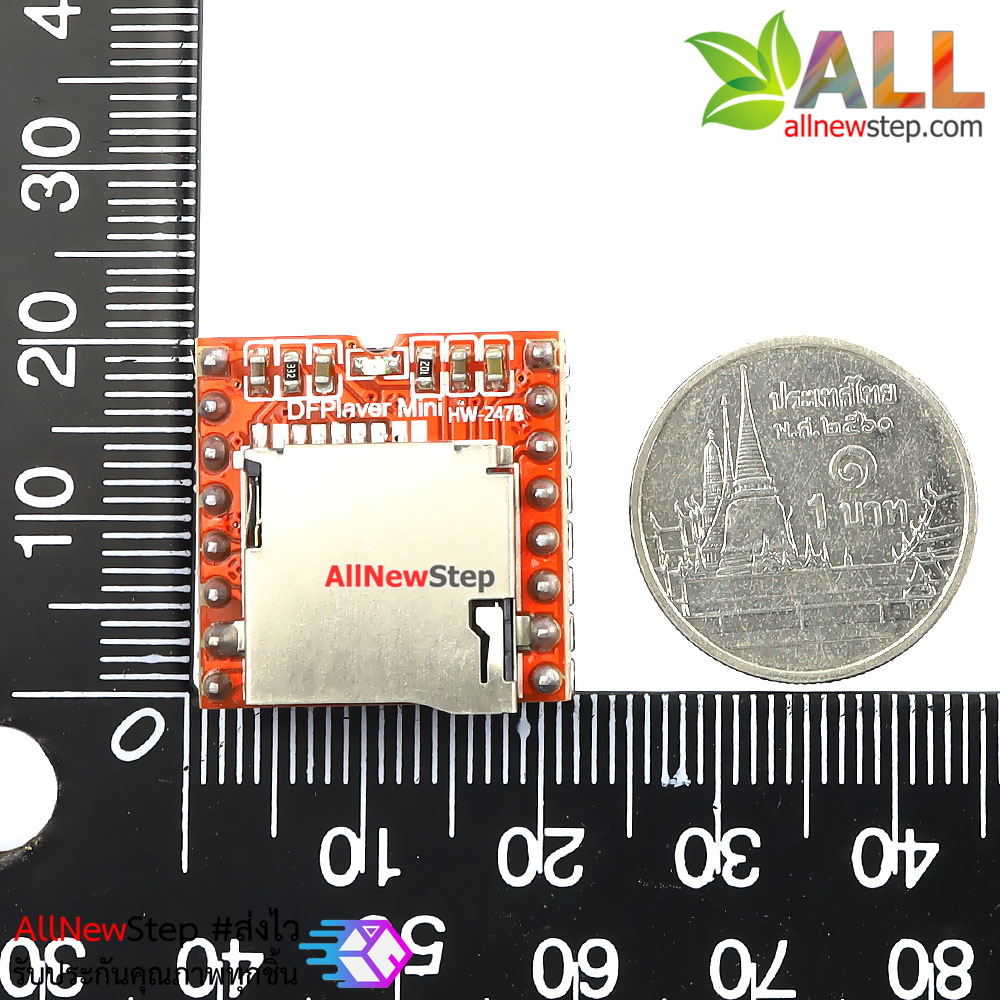 DFPlayer MP3-TF-16P Mini MP3 Player Module for Arduino โมดูลเล่นเพลง MP3 สำหรับ Arduino
