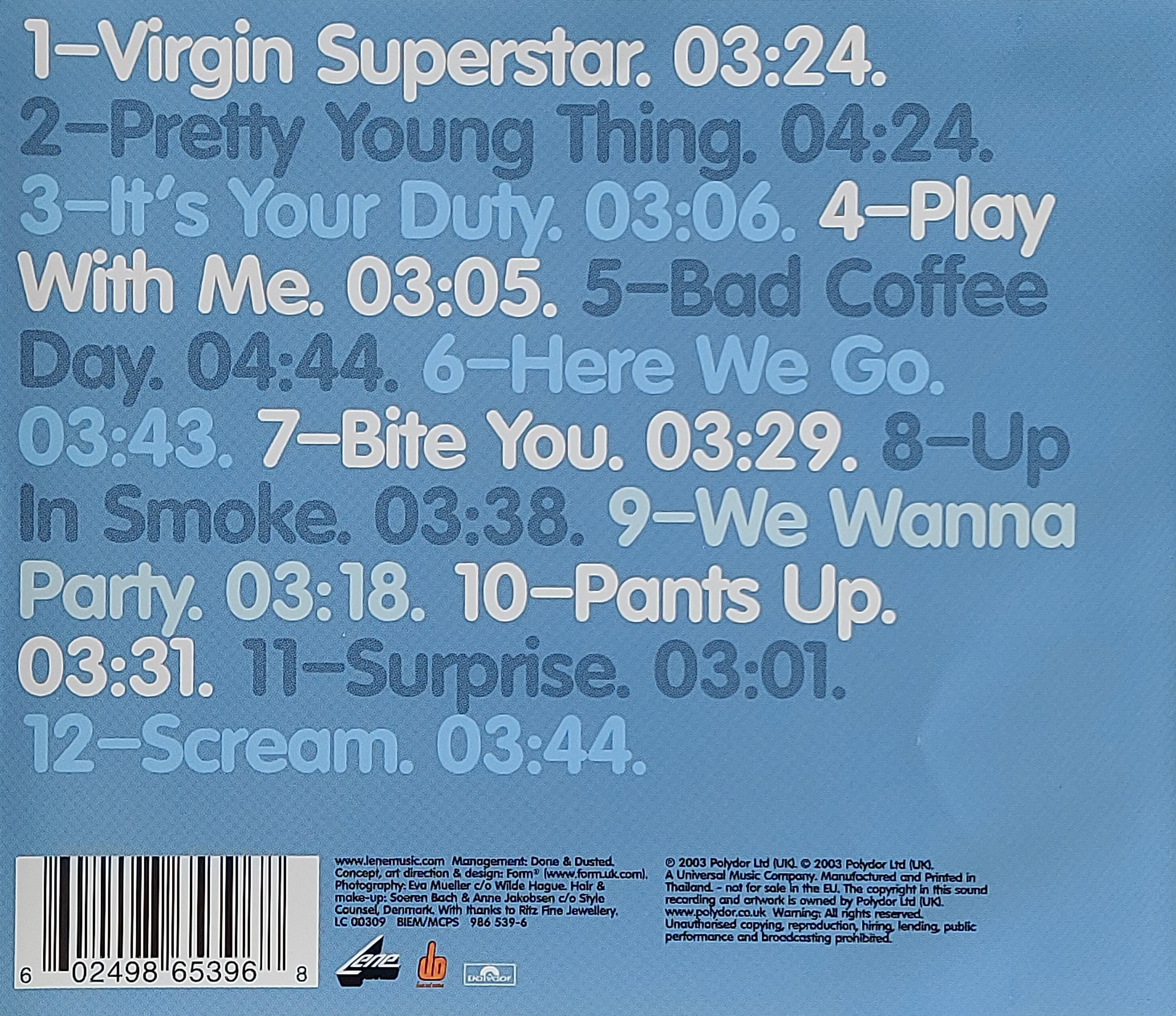 Used CD,Lene - Play With Me (A)(2003)(Thai)