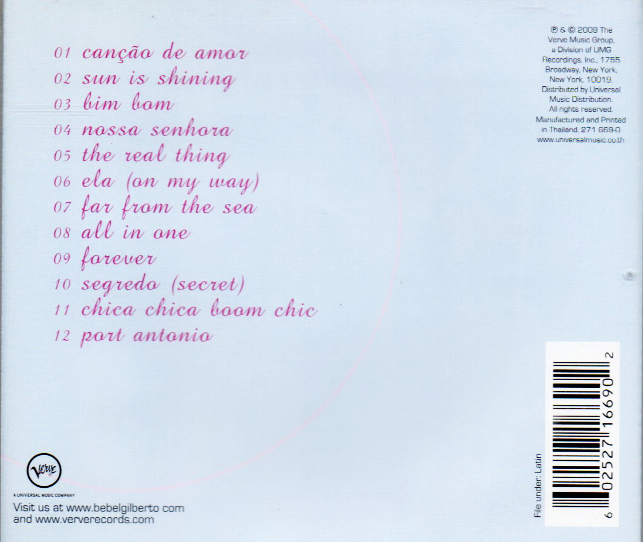 CD,Bebel Gilberto - All In One (2009)(Thai)