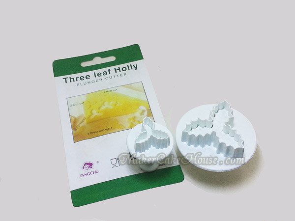 พิมพ์กดลายฟองดอง / พิมพ์กดคุกกี้ รูปใบฮอลลี่