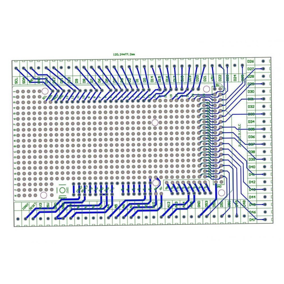 โมดูลขยายขา mega2560 PCB Phototype Screw Terminal Block Arduino Mega ...