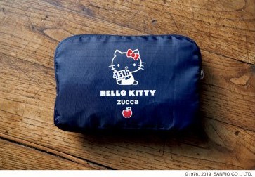 พร้อมส่ง HELLO KITTY × ZUCCa กระเป๋าช็อปปิ้ง แบบพับได้ น้ำหนักเบามีซิบ (เฉพาะใบใหญ่)