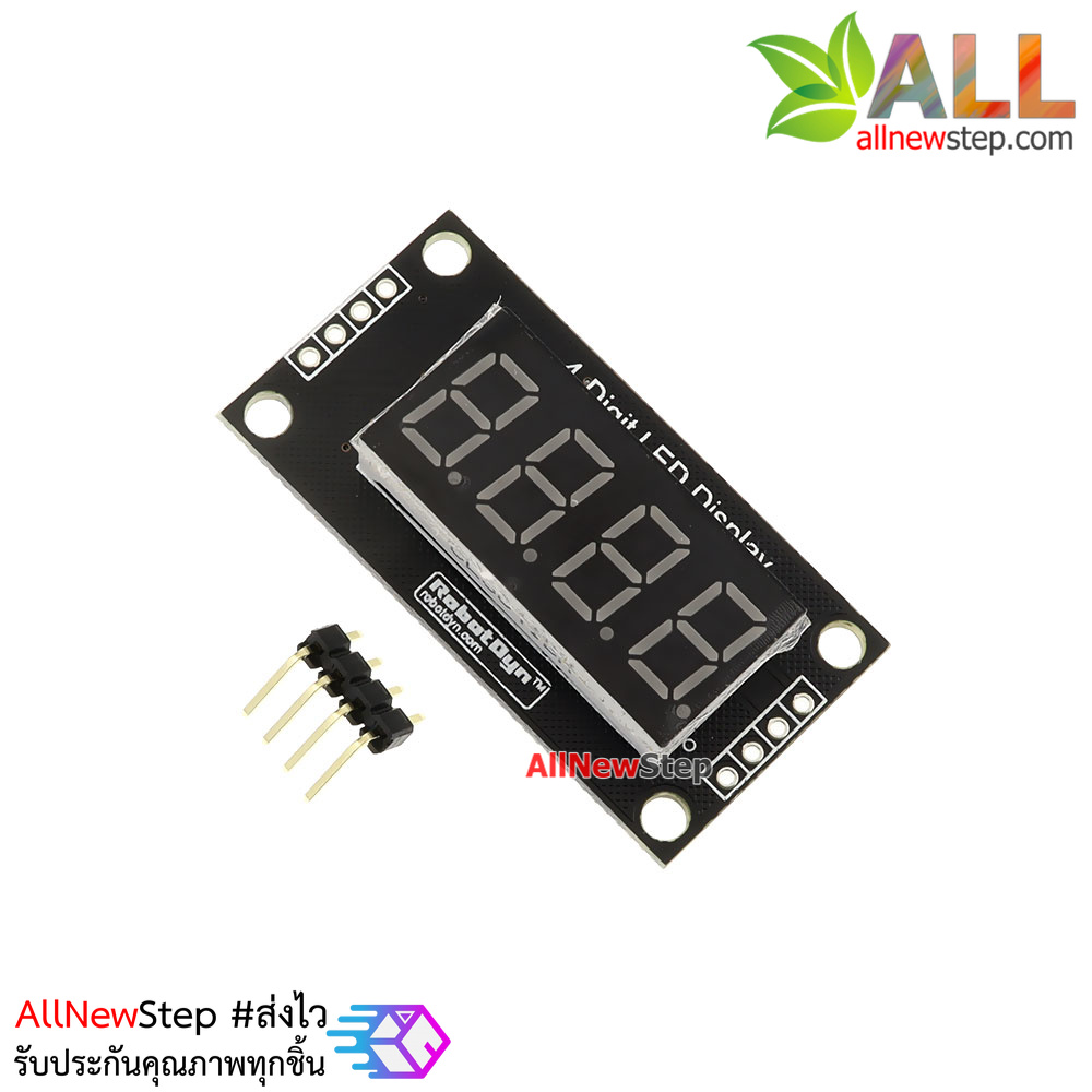 โมดูลแสดงค่าตัวเลข 4 หลัก ขนาด 0.36 นิ้ว สีแดง TM1637 Driver