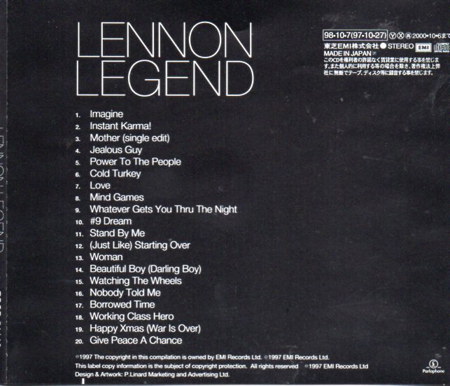 CD,Used,John lennon - The Very Best Of John Lennon(Japan)