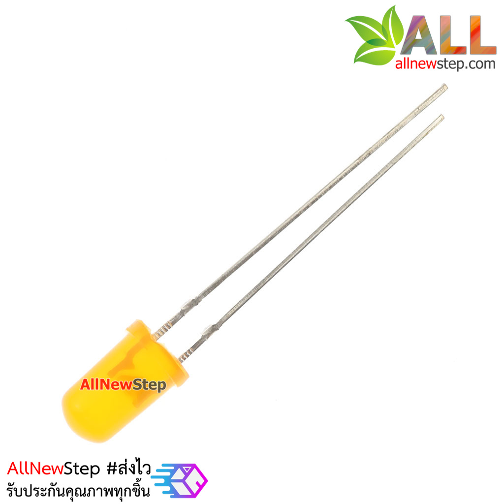 LED ขนาด 5mm สีส้ม จำนวน 5 ดวง