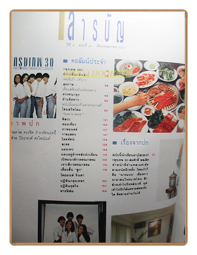 นิตยสารกรุงเทพ30 ปีที่04 ฉบับ43 2533 ปกนางแบบ สภาพปานกลาง