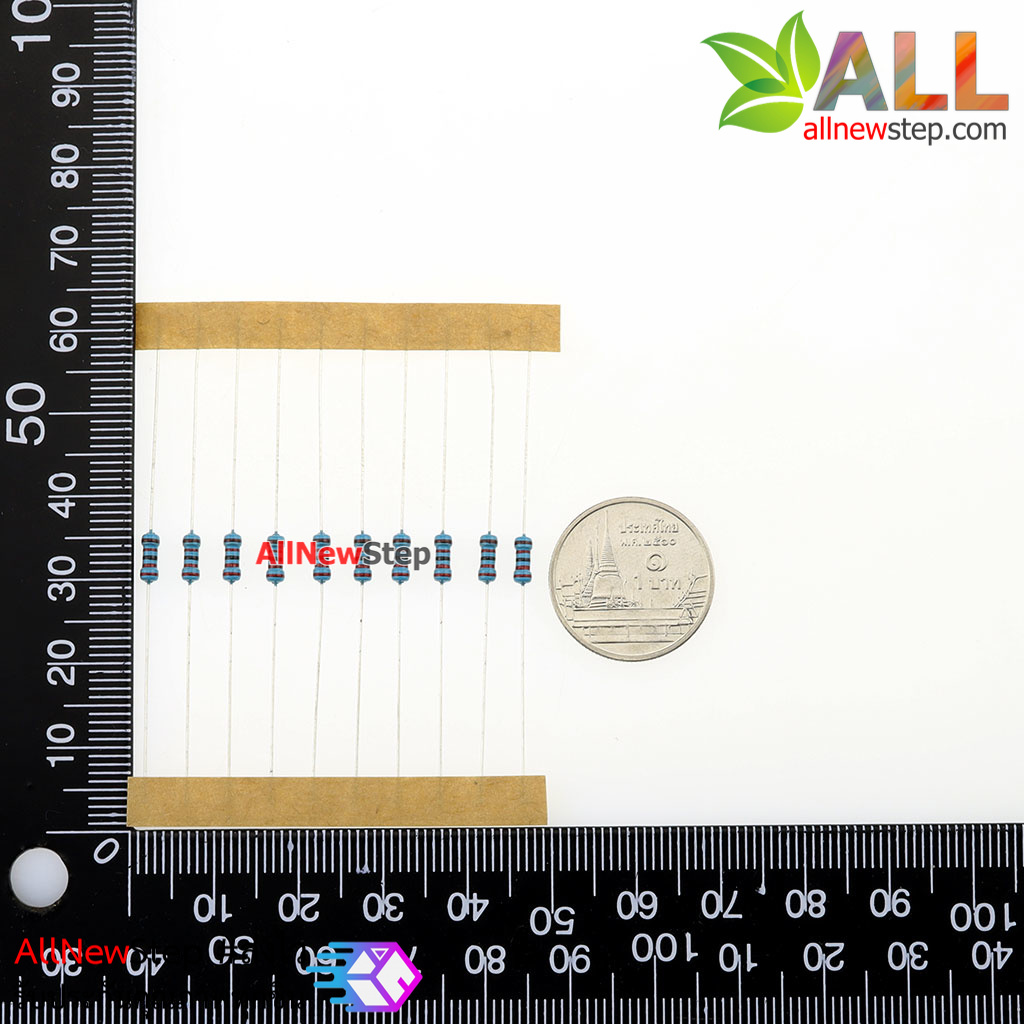 ตัวต้านทาน 22K 1/4W Resistor 22 k Metal film 1% จำนวน 10 ชิ้น
