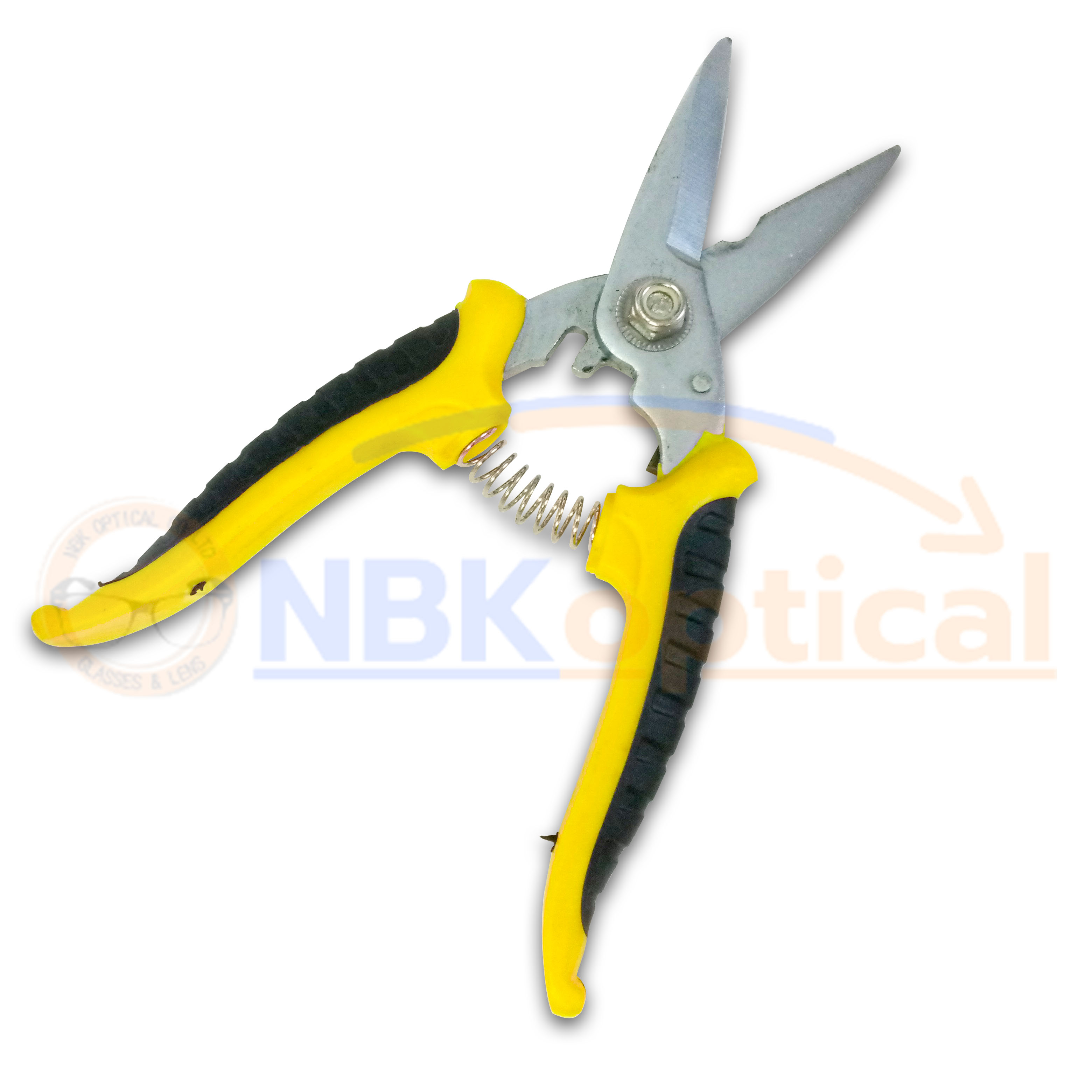 กรรไกรสําหรับตัดเลนส์สีเหลืองดํา