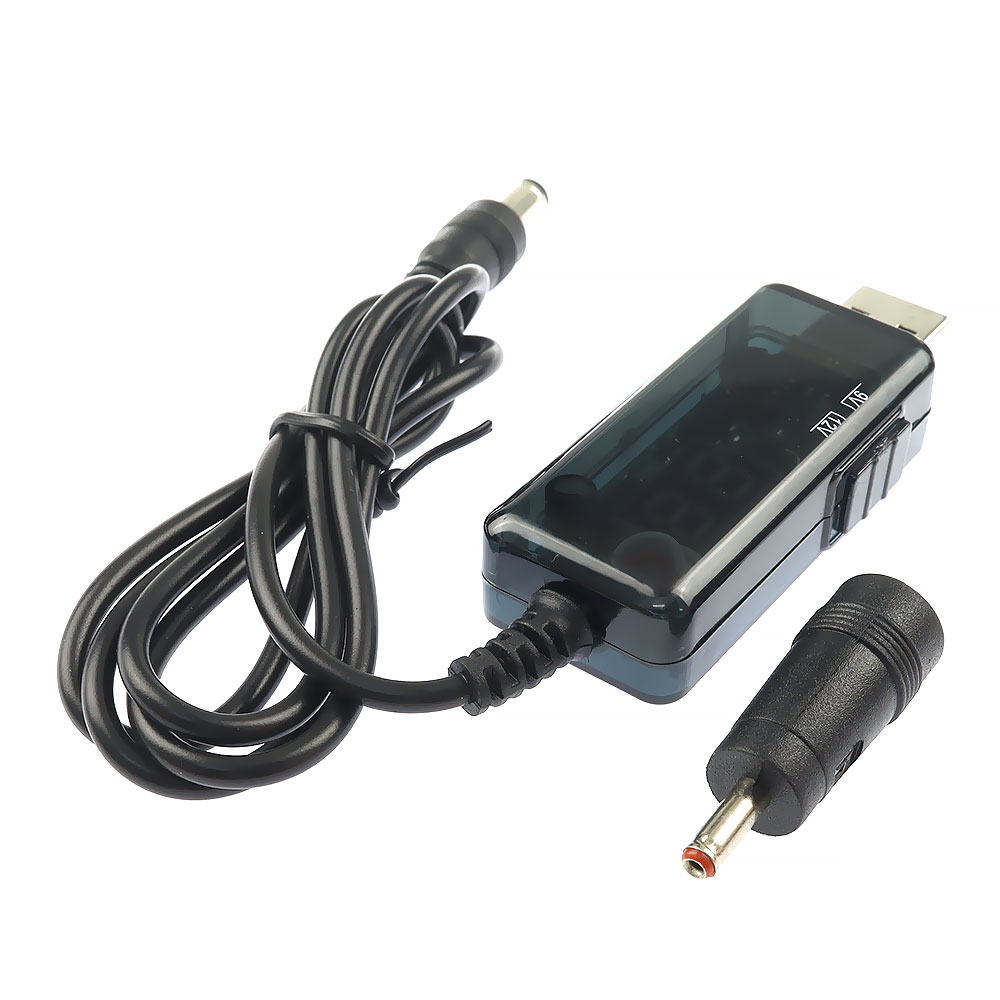 แหล่งจ่ายไฟ USB step up boost เป็น 9V 12V หัว DC Jack 5.5mm 3.5mm