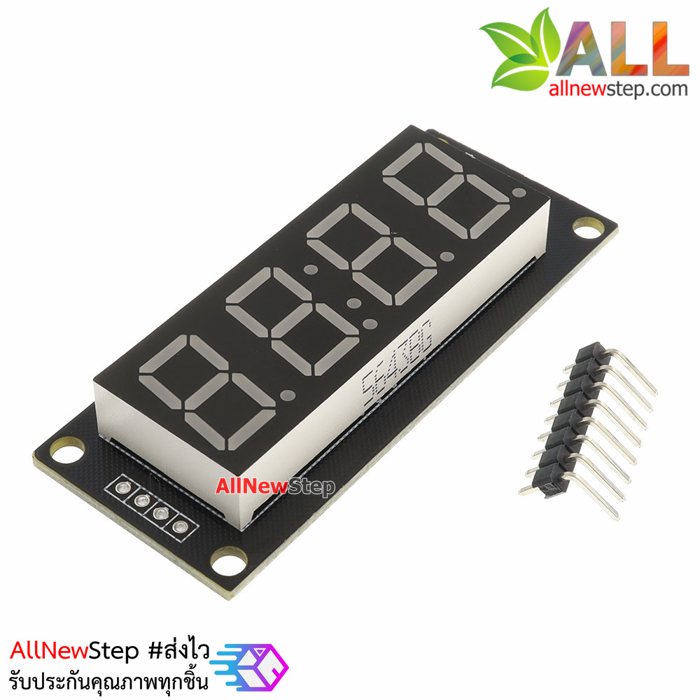 โมดูลแสดงค่าตัวเลข 4 หลัก ขนาด 0.56 นิ้ว TM1637 Driver สีเขียว 6543BG