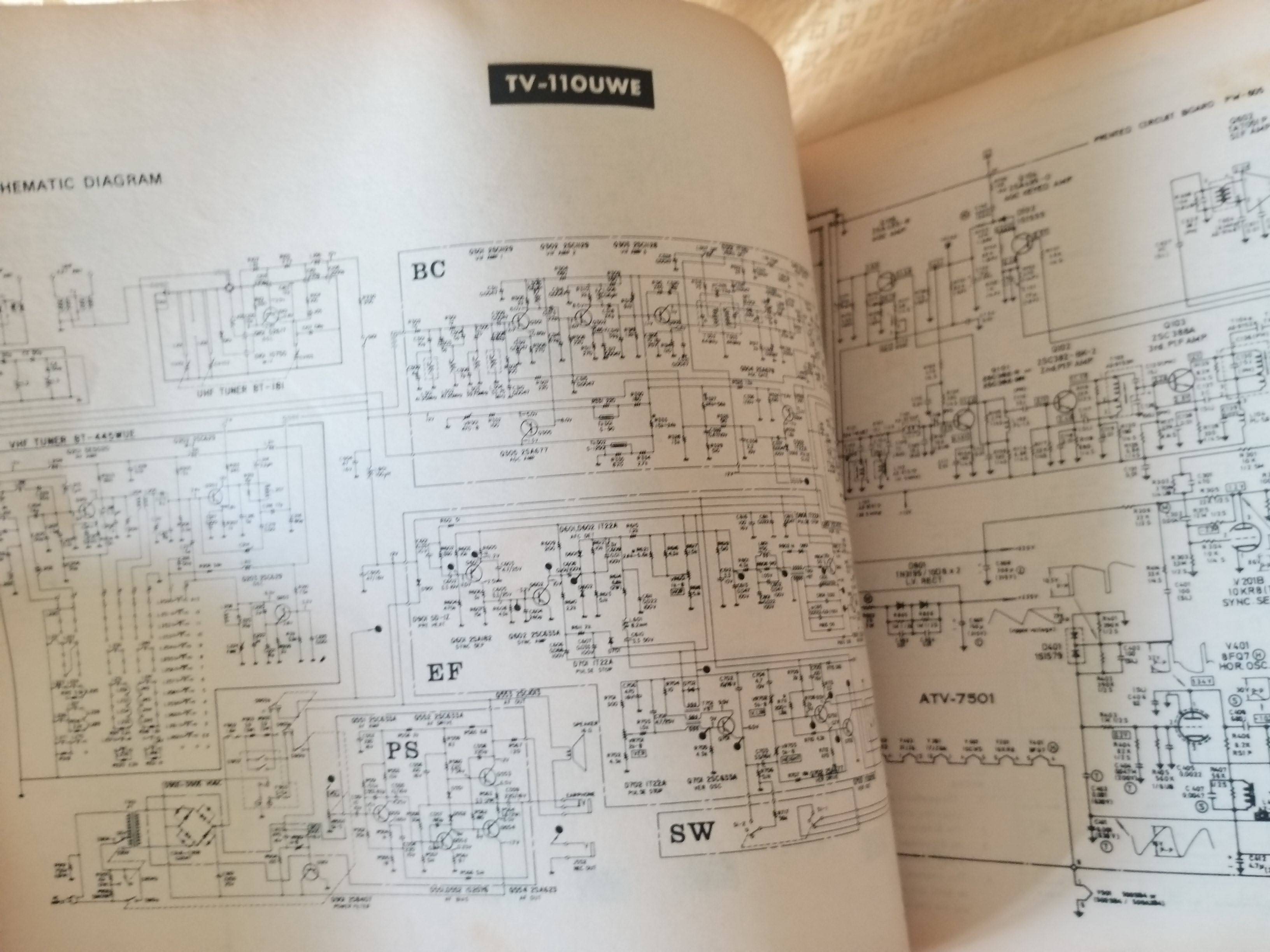 คู่มือ colour and black & white television circuit เล่ม3 คู่มือสำหรับช่างซ่อมโทรทัศน์สี ขาวดำ ทุกยี่ห้อ / คู่มือซ่อมโทรทัศน์ ทีวีสี ขาวดำ