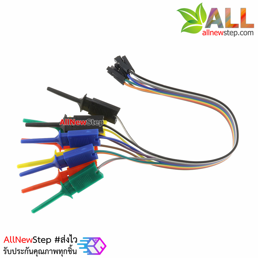 Jumper Wire 10p Test Hook 10 เส้น ปลายสายแบบเมีย