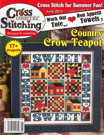 หนังสือนิตยสาร Cross Country Stitching ฉบับ June2011
