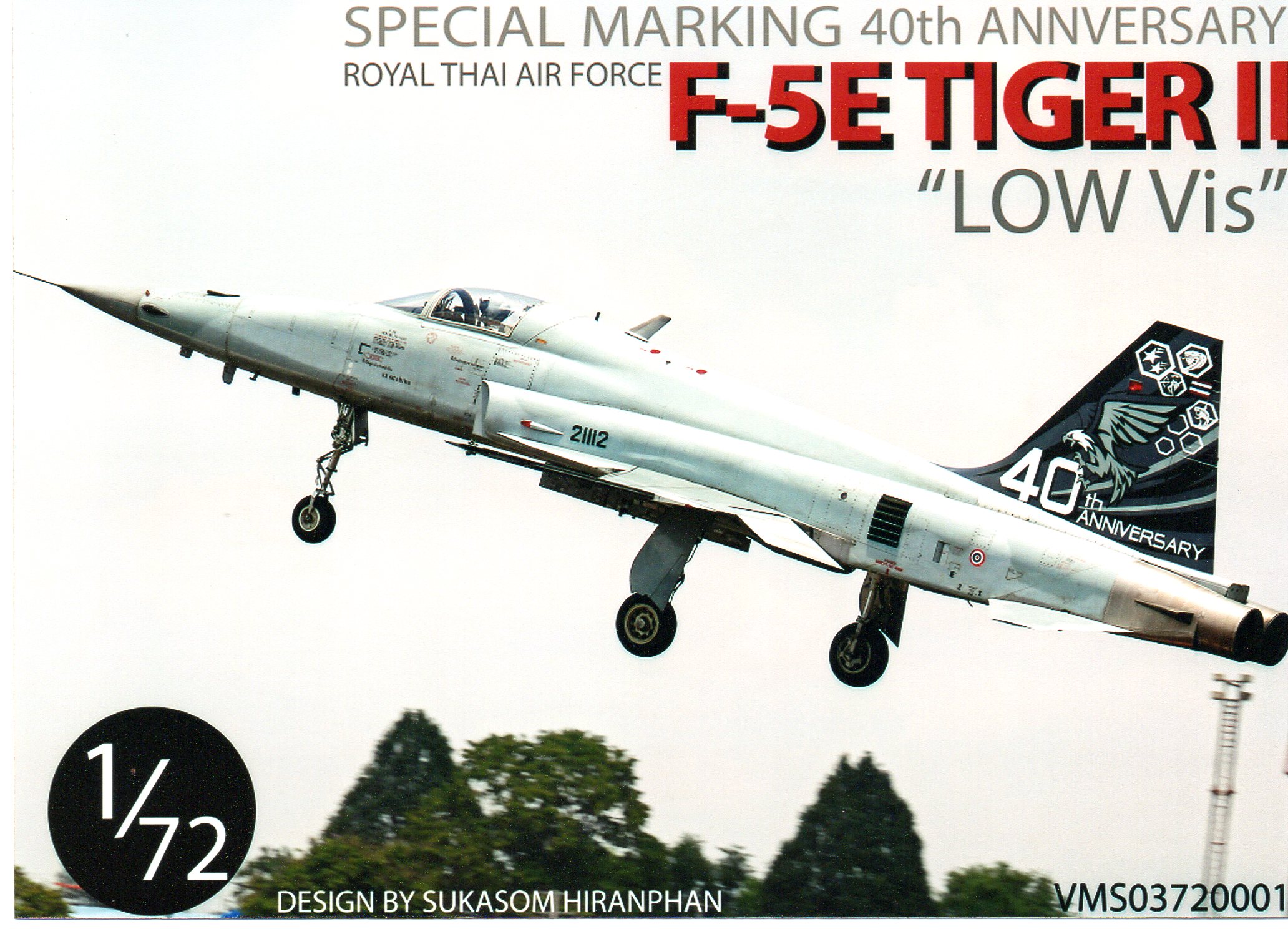 DECAL 1/72 SPECIAL MARKING 40th ANNIVERSARY F-5E TIGRIS "LOW Vis"
