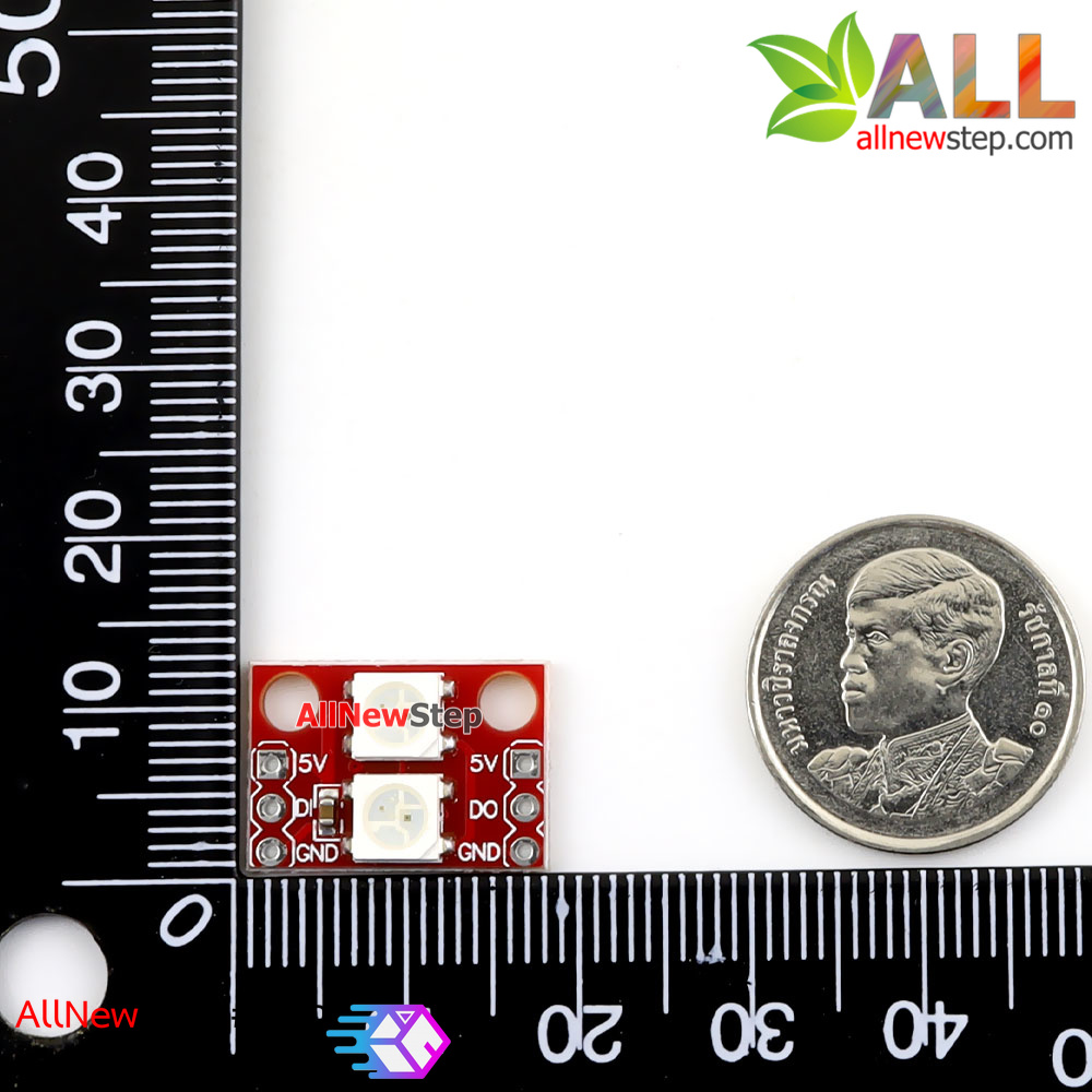 โมดูล LED RGB WS2812 full color 2 ดวง